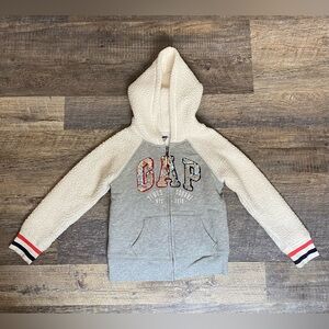 GAP Kids Sherpa Gray Zip-Up Hoodie